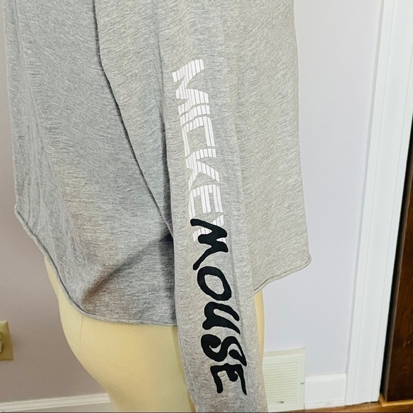 Disney Mickey Mouse Cropped Jersey Hoodie - Picture 8 of 12